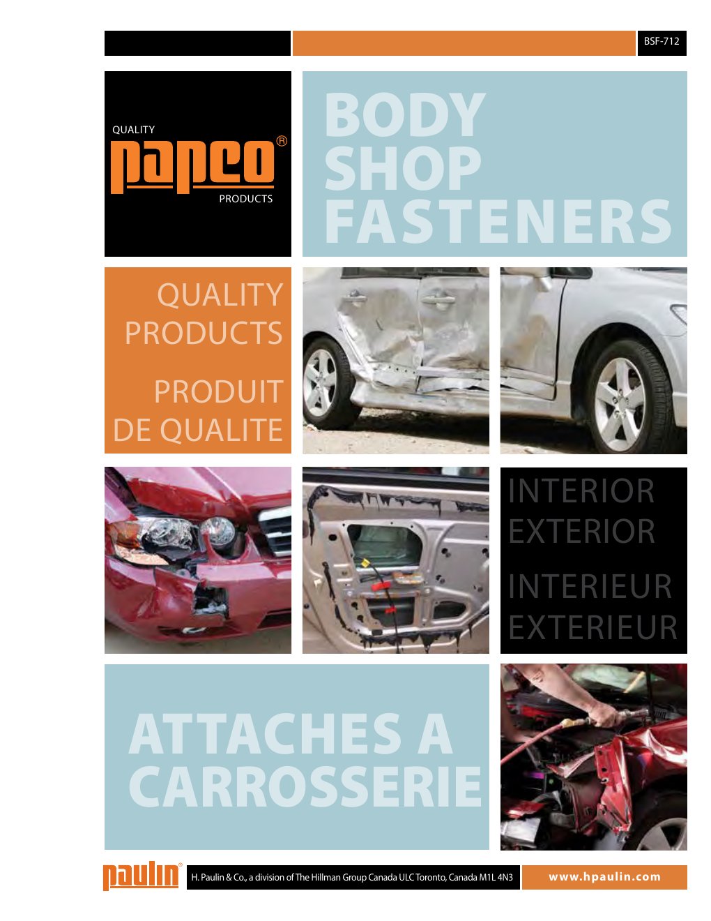 H-Paulin Body Shop Fasteners catalogue cover